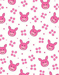 Pink bunnies with polka dots Rug