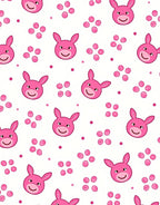 Pink bunnies with polka dots Rug