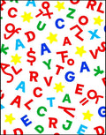 Colorful Alphabet And Stars Scattered Rug