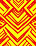 Geometric Red Broken Lines Rug