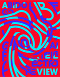 Vivid Red Blue Swirl Typography Rug