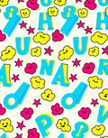 Bright Blue Alphabet Yellow Cloud Rug