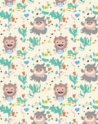 Whimsical Fawn Fables Playful Blossom Rug