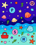 Oceanic Undersea Alphabet Adventure Rug