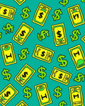 Green Yellow Money Dollar Bills Rug