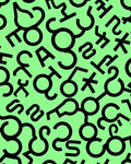 Bold Black Astrological Symbols Rug