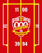 Bold Red Champions Scoreboard Graphic Rug