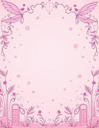 Whimsical Pink Fairy Wings Garden Border Rug
