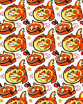 Whimsical Orange Character Spot Rug