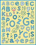 Alphabet Animals And Doodles Rug
