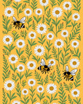 Golden Daisy Bee Garden Rug