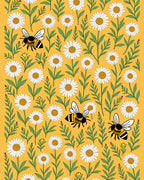Golden Daisy Bee Garden Rug