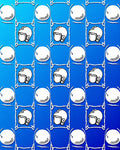 Blue Helmets and Bubbles Grid Rug