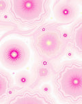 Radiant Pink Starburst Agate Abstraction Rug