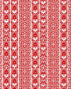 Bold Crimson Tribal Figurative Rug