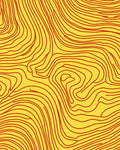 Crimson Wave Contour Yellow Rug