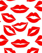 Bold Red Kiss Lips Repeat Rug