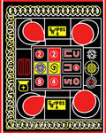 Bold Red Yellow Graphic Geometric Abstraction Rug