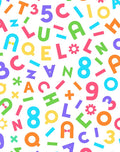 Colorful Alphabet and Number Collage Rug