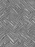 Black White Linear Maze Rug