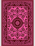 Vibrant Fuchsia Floral Medallion Border Rug