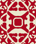 Crimson Ivory Geometric medallion Rug