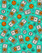 Happy Money Orange Smiley Face Rug
