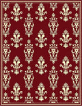 Crimson Ivory Baroque Crest Rug