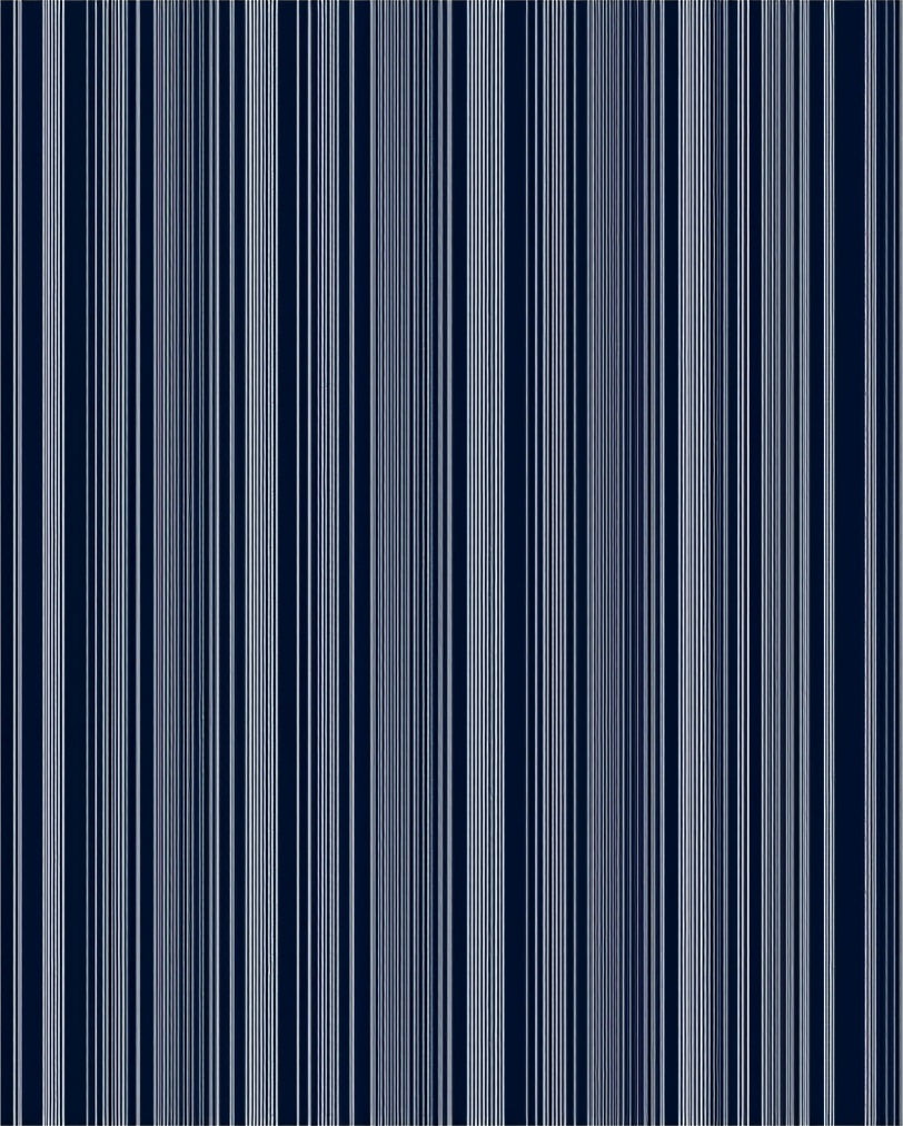 Navy White Thin Stripe Rug