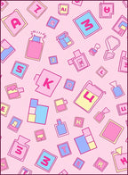 Playful Pink Alphabet Scatter Rug