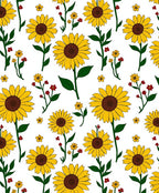 Yellow Sunflower Blossom Garden Textile Rug