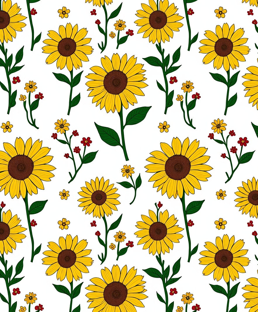 Yellow Sunflower Blossom Garden Textile Rug