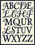 Vintage Navy Alphabet Typography Rug