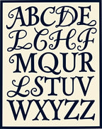 Vintage Navy Alphabet Typography Rug