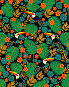 Tropical Toucan Jungle Floral Rug