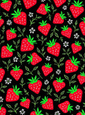 Vibrant Red Strawberry Garden Bloom Rug