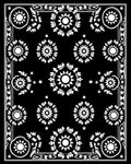 Monochromatic Starburst Floral Medallion Rug