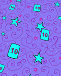 Purple Star Card Swirl Rug