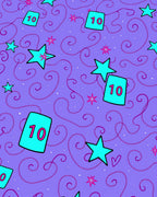 Purple Star Card Swirl Rug