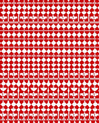 Crimson White Repeating Castle Diamond Rug