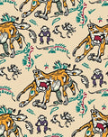 Whimsical Tiger And Monkey Meadow Rug