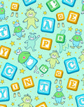 Playful Creatures Alphabet Blocks Rug