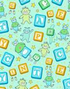 Playful Creatures Alphabet Blocks Rug