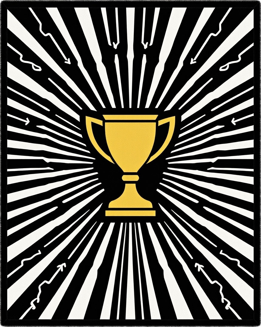 Golden Trophy Sunburst Stripes Rug