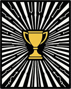 Golden Trophy Sunburst Stripes Rug