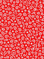 Red Swirls And Wheels Medley Rug