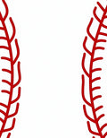 Classic Red Stitch White Ball Rug