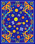 Cosmic Celestial Planets And Symbols Rug
