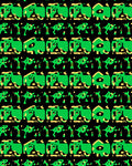 Whimsical Green Creature Collection Rug