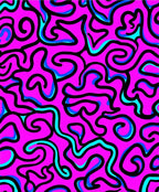 Vibrant Pink Swirls Abstract Maze Rug